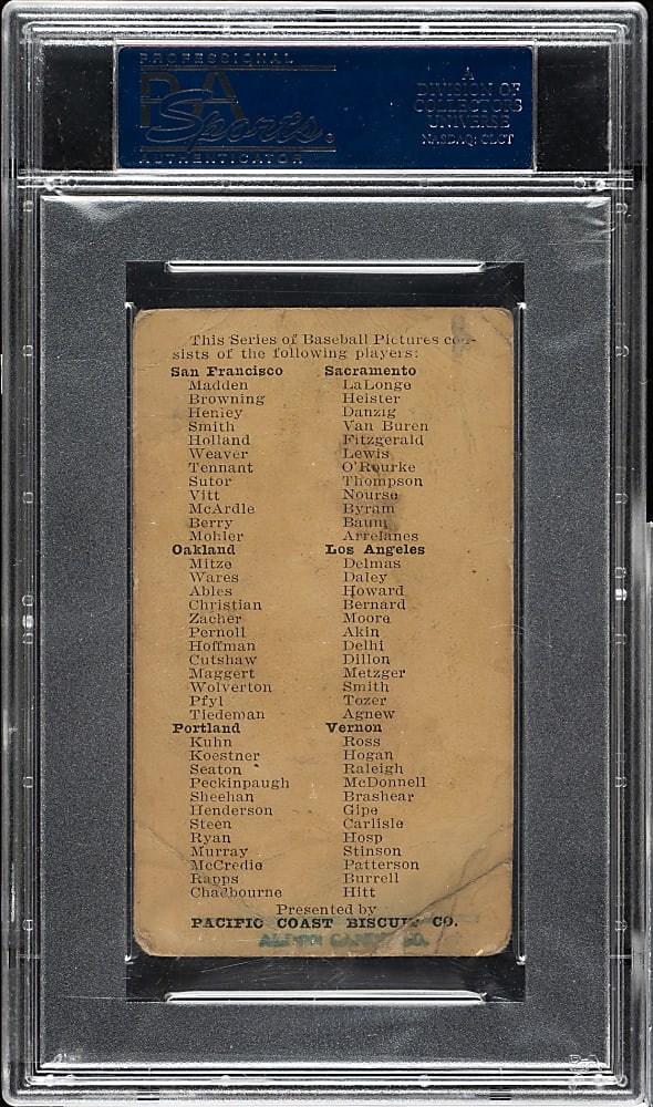 1911 D310 Pacific Coast Biscuit Monte Pfyl PSA POOR 1 (MK)