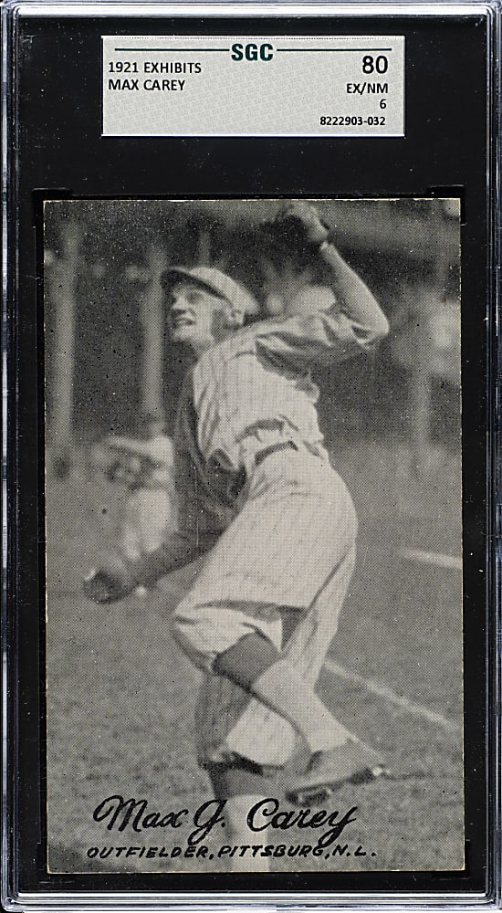 1921 Exhibits Max Carey SGC EX/NM 80
