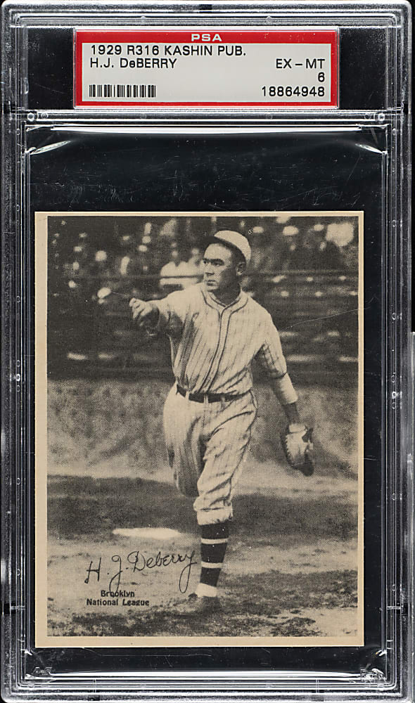 1929 R316 Kashin Publications Hank DeBerry PSA EX-MT 6