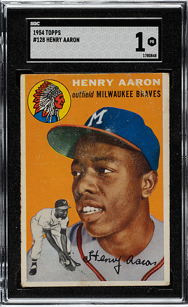 1954 Topps #128 Hank Aaron Rookie SGC POOR 1
