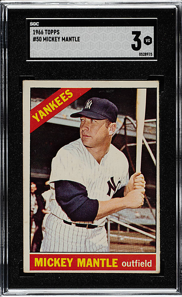 1966 Topps #50 Mickey Mantle SGC VG 3