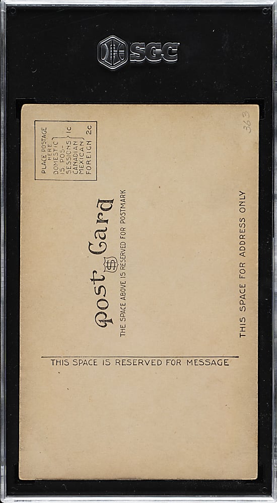 1908 Chicago Cubs and White Sox Postcard Ed Reulbach SGC GOOD+ 2.5