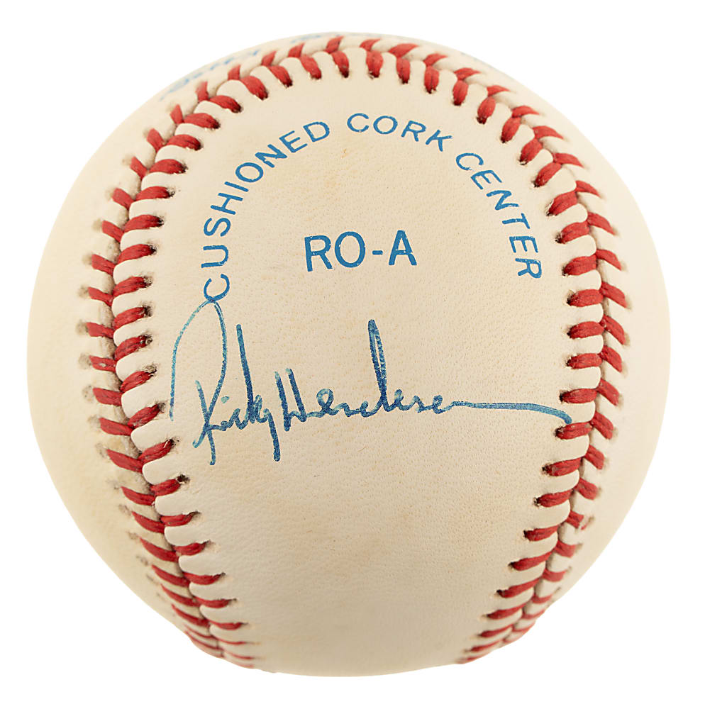 Rickey Henderson Single-Signed Baseball - JSA