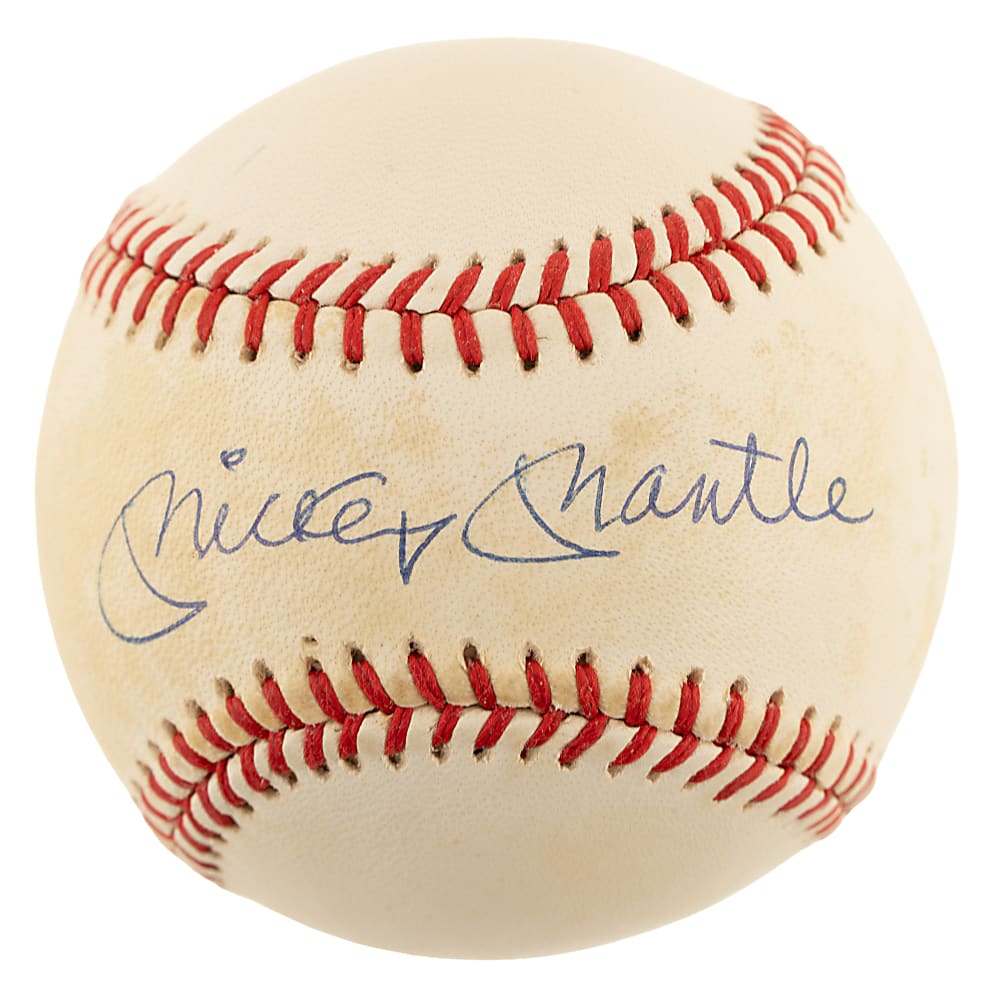 Mickey Mantle Single-Signed Baseball - JSA