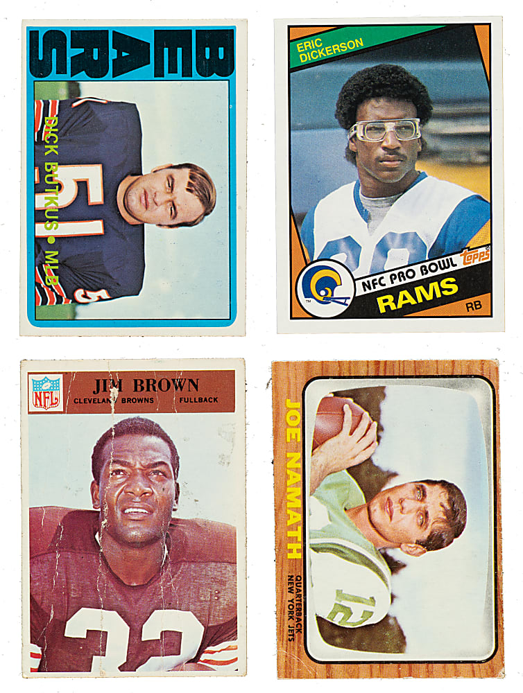1951 to 1984 Topps, Fleer, and Philadelphia Football Collection (70) Including Joe Namath, Johnny Unitas, and O.J. Simpson