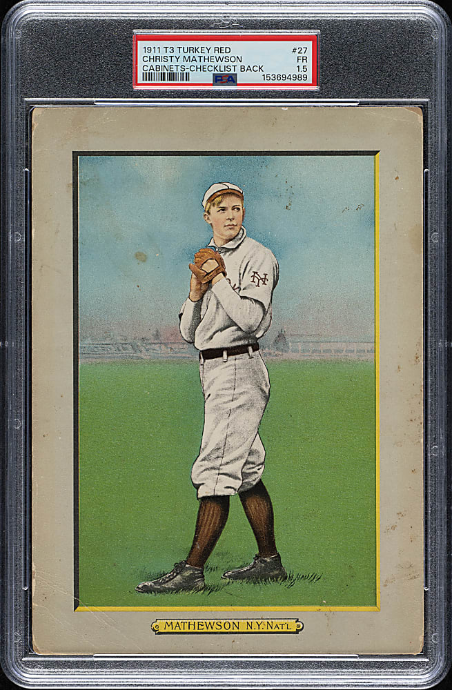 1911 T3 Turkey Red #27 Christy Mathewson PSA FAIR 1.5