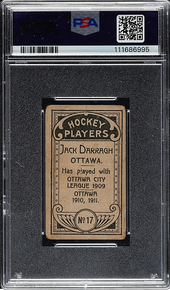 1911-1912 C55 Imperial Tobacco Hockey #17 Jack Darragh PSA POOR 1