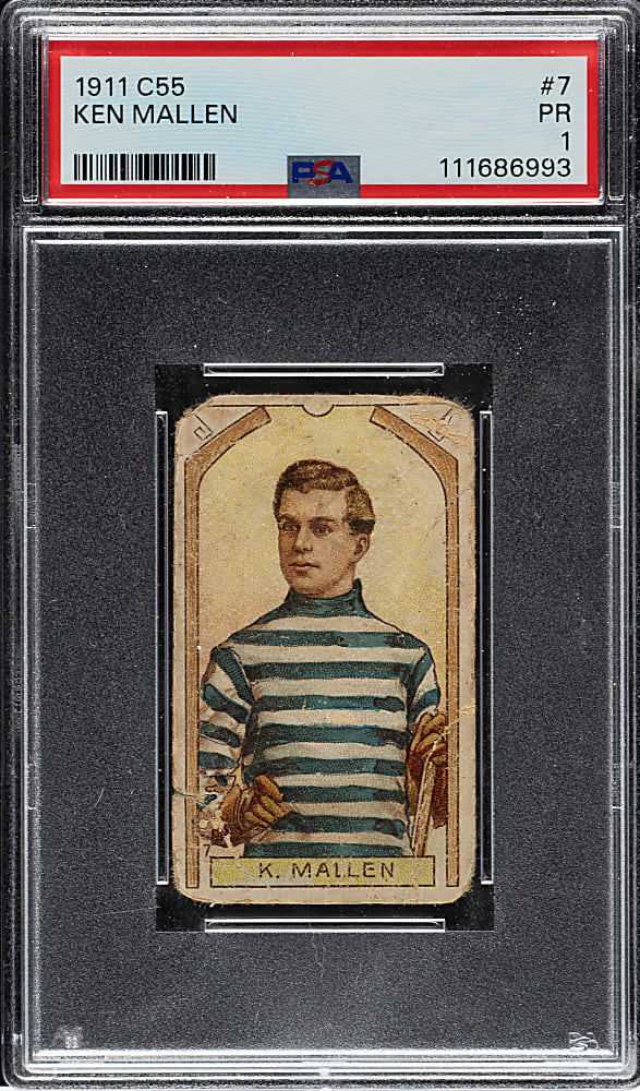 1911-1912 C55 Imperial Tobacco Hockey #7 Ken Mallen PSA POOR 1
