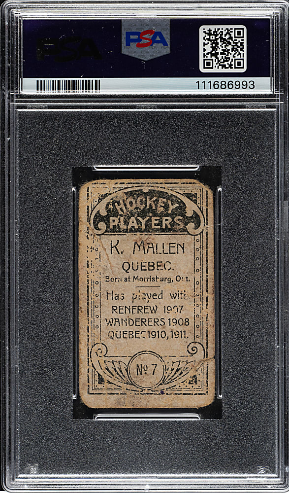 1911-1912 C55 Imperial Tobacco Hockey #7 Ken Mallen PSA POOR 1