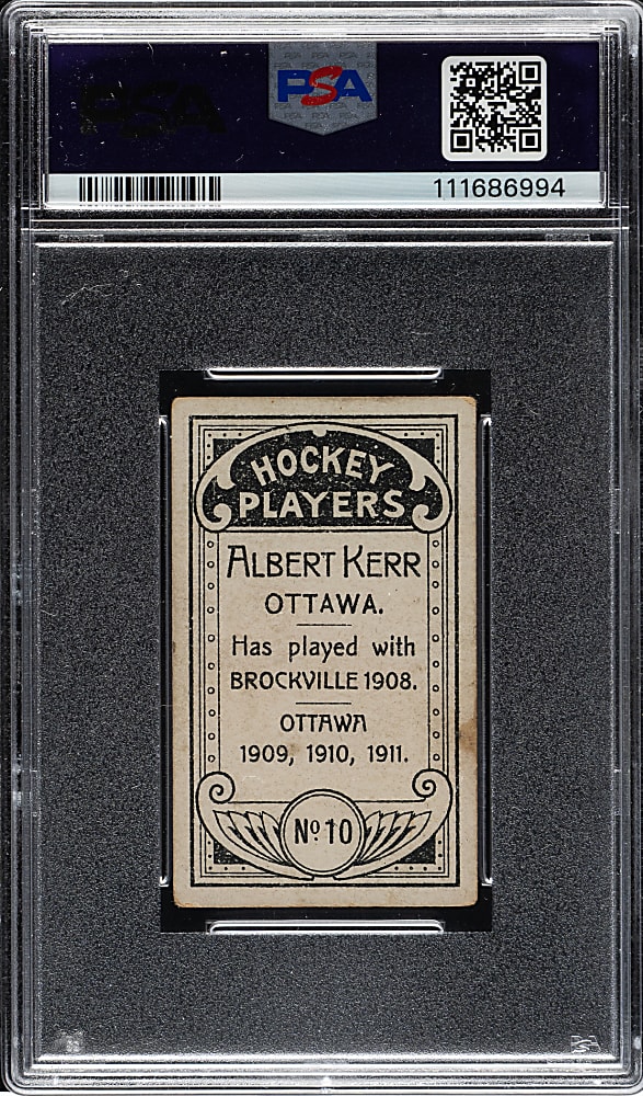 1911-1912 C55 Imperial Tobacco Hockey #10 Albert Kerr PSA VG 3