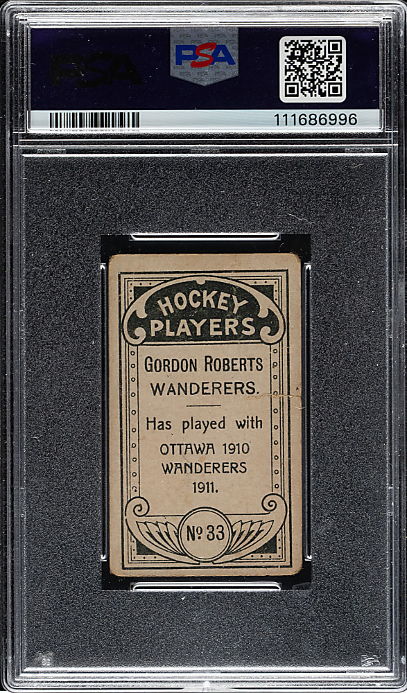 1911-1912 C55 Imperial Tobacco Hockey #33 Gordon Roberts PSA POOR 1