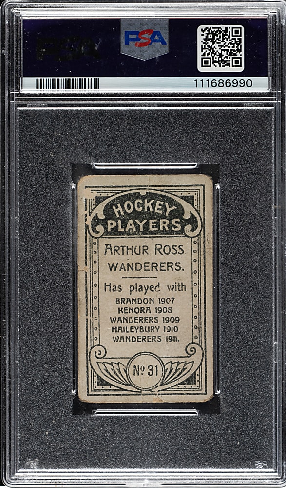 1911-1912 C55 Imperial Tobacco Hockey #31 Arthur Ross PSA POOR 1