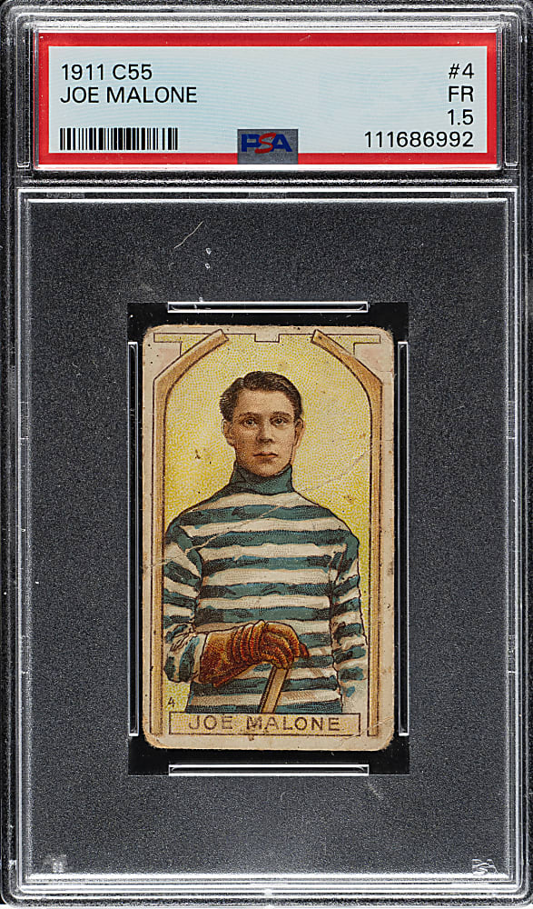 1911-1912 C55 Imperial Tobacco Hockey #4 Joe Malone Rookie PSA FAIR 1.5