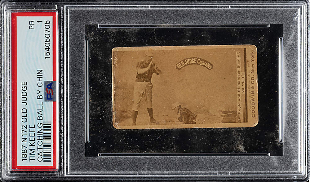 1887 N172 Old Judge Tim Keefe and Richardson PSA POOR 1
