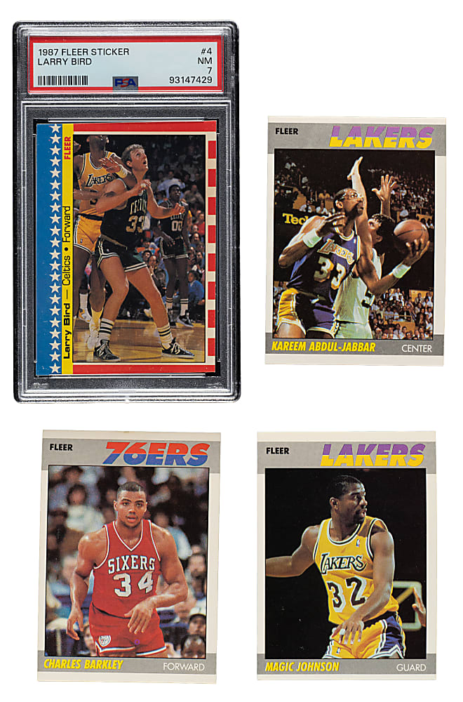 1987-1988 Fleer Basketball Hall of Fame Collection (80) Including Bird, Magic, and Abdul-Jabbar