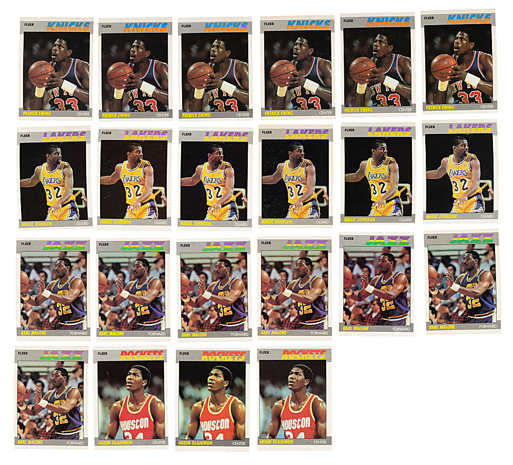 1987-1988 Fleer Basketball Hall of Fame Collection (80) Including Bird, Magic, and Abdul-Jabbar