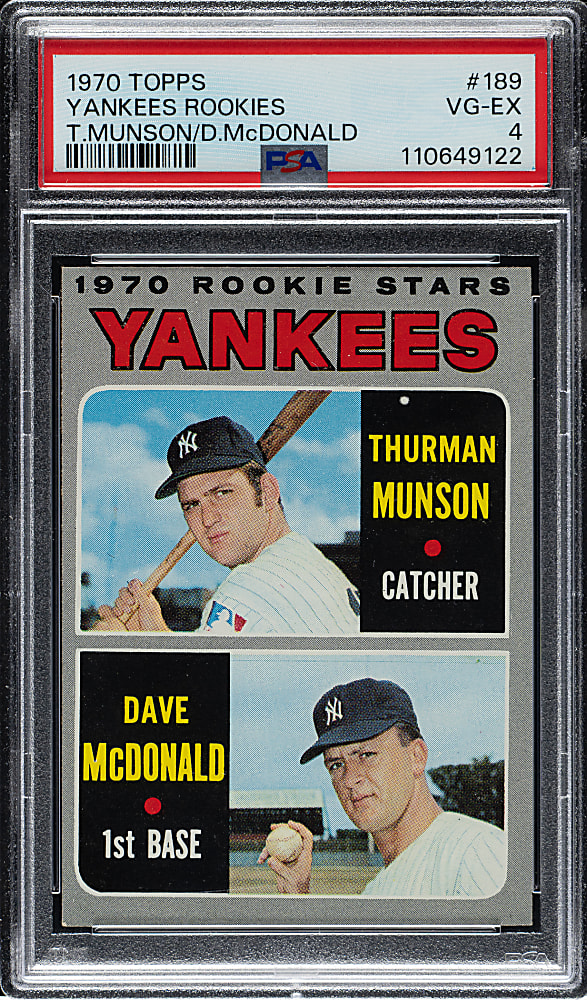 1970 Topps #189 Thurman Munson Rookie PSA VG-EX 4