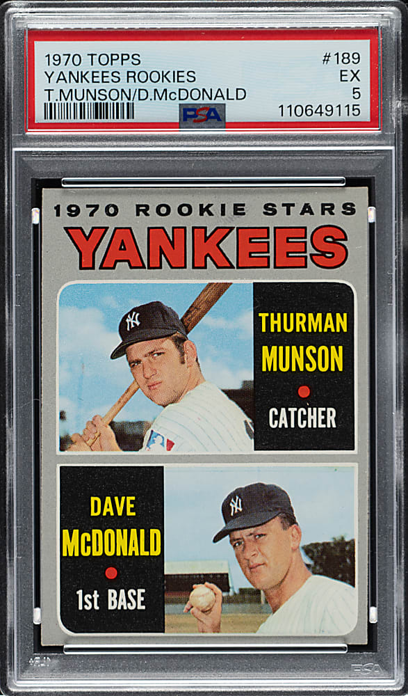 1970 Topps #189 Thurman Munson Rookie PSA EX 5
