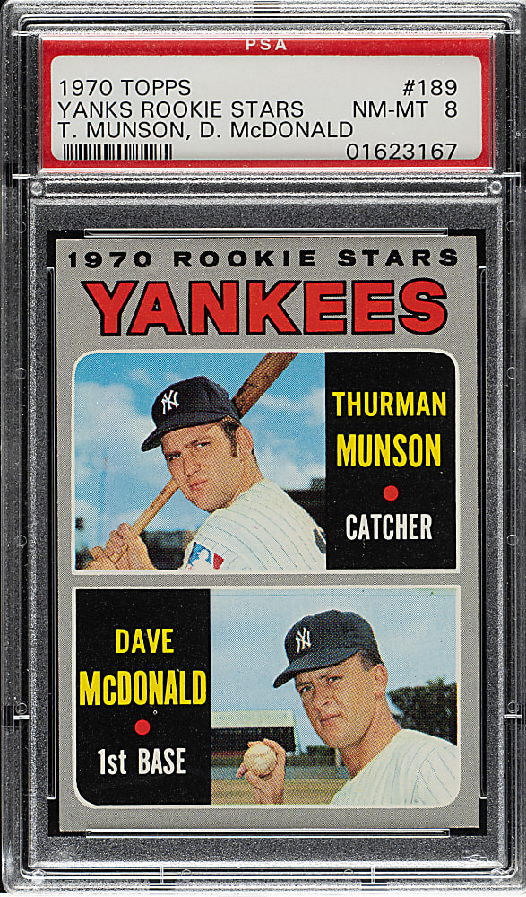 1970 Topps #189 Thurman Munson Rookie PSA NM-MT 8