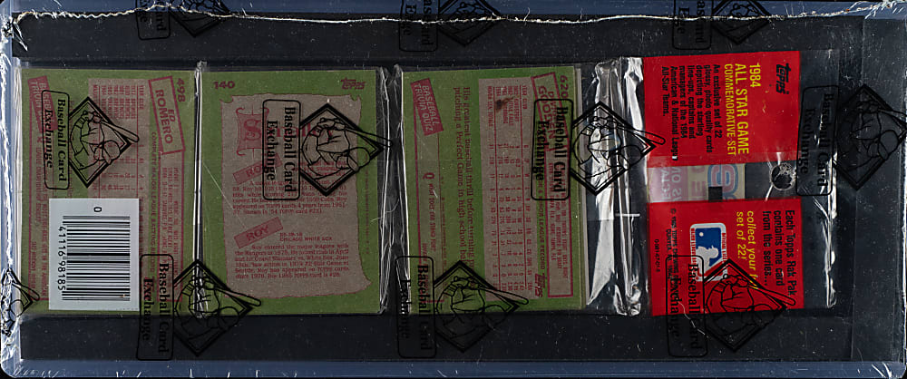 1985 Topps Unopened Rack Pack - Roger Clemens Rookie on Top - BBCE