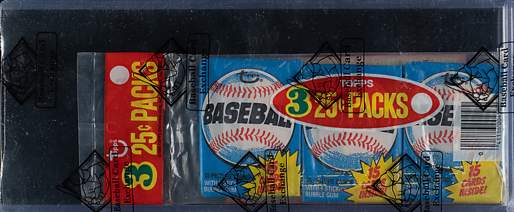 1980 Topps Unopened Grocery Rack Pack - BBCE
