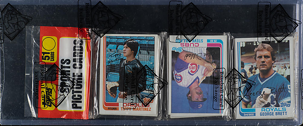 1982 Topps Unopened Rack Pack - George Brett on Top - BBCE