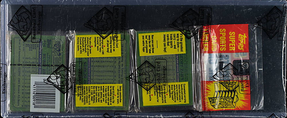 1982 Topps Unopened Rack Pack - George Brett on Top - BBCE