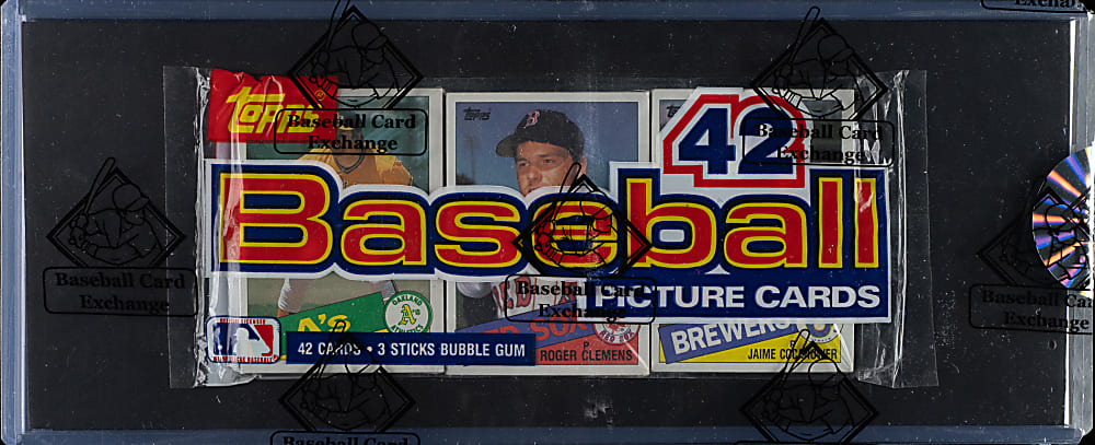 1985 Topps Unopened Grocery Pack - Roger Clemens Rookie on Top - BBCE