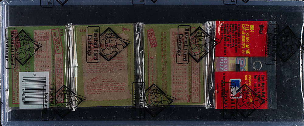 1985 Topps Unopened Rack Pack - Kirby Puckett Rookie on Top - BBCE