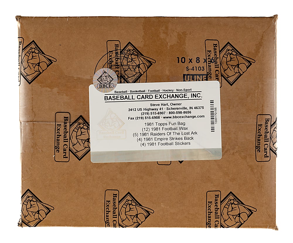 1981 Topps "Fun Packs" Unopened Bag (25 Packs) Including Twelve Football and Four Football Stickers - BBCE