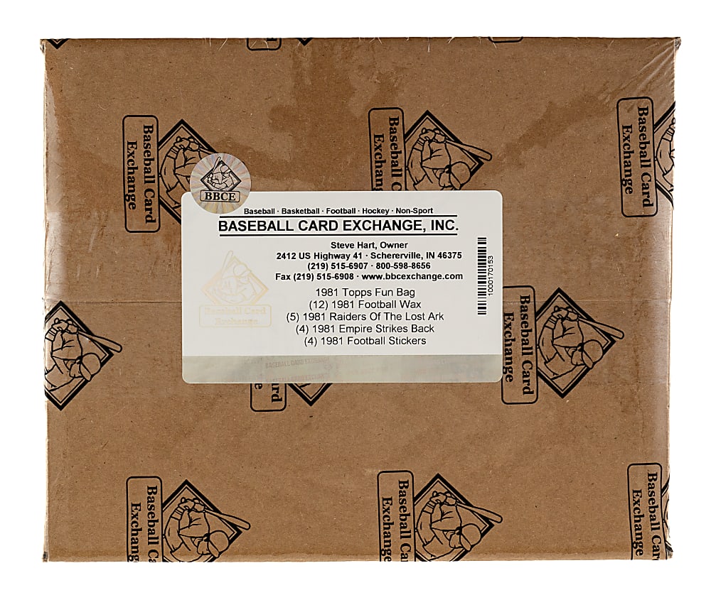 1981 Topps "Fun Packs" Unopened Bag (25 Packs) Including Twelve Football and Four Football Stickers - BBCE