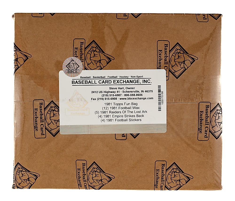 1981 Topps "Fun Packs" Unopened Bag (25 Packs) Including Twelve Football and Four Football Stickers - BBCE