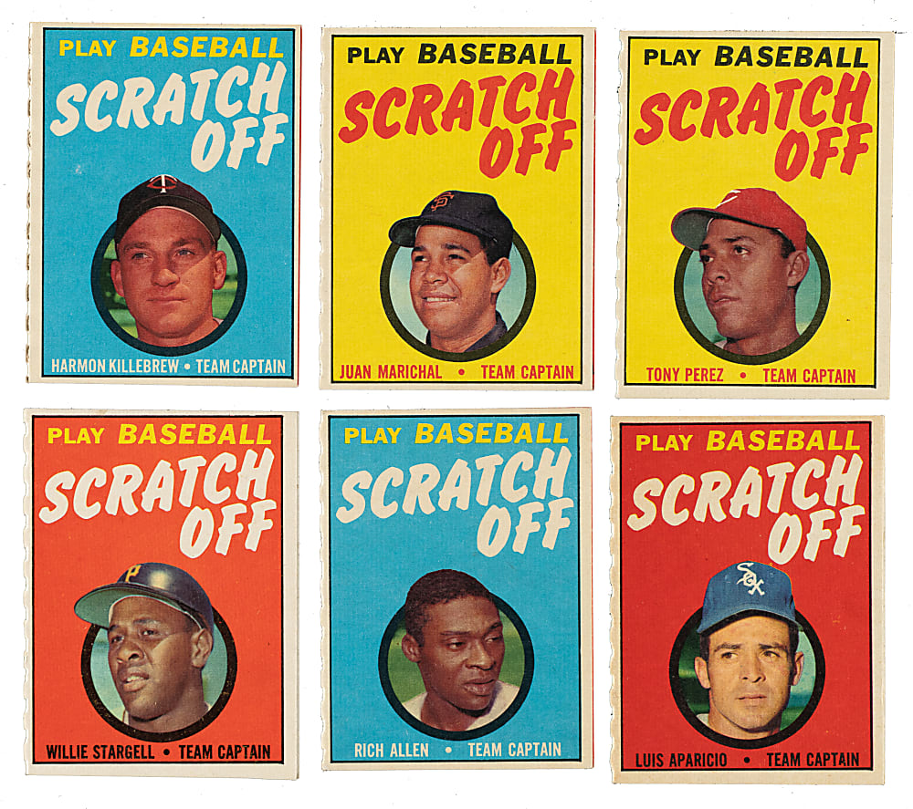 1970 and 1971 Topps Scratch-Offs Collection (24) Including All Subjects