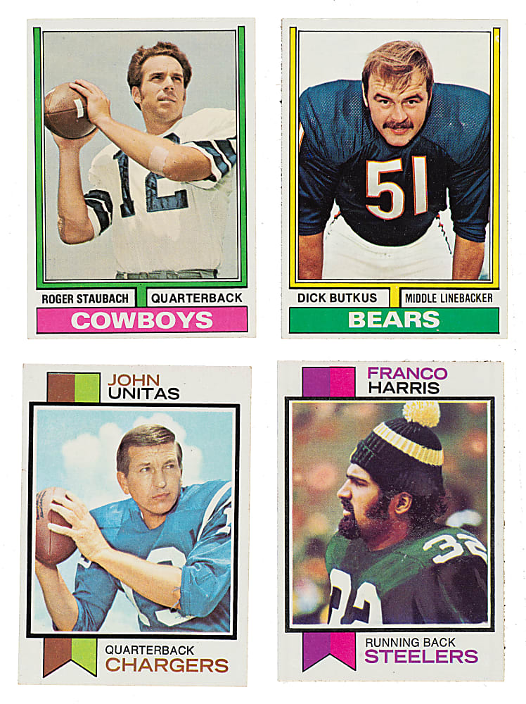 1973 and 1974 Topps Football Partial Set Pair (2 Sets, 630 Cards) Plus 384 Duplicates