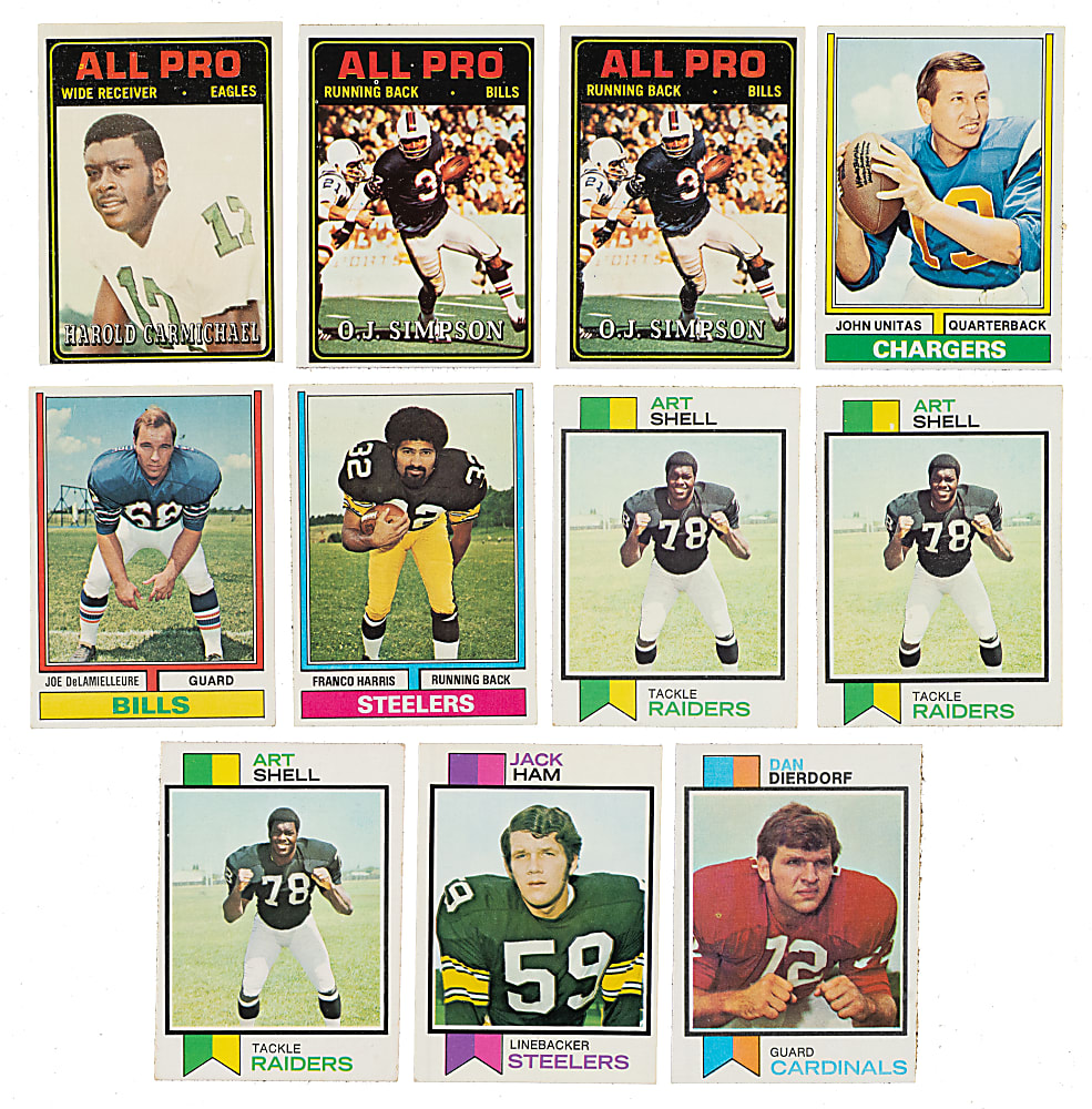 1973 and 1974 Topps Football Partial Set Pair (2 Sets, 630 Cards) Plus 384 Duplicates