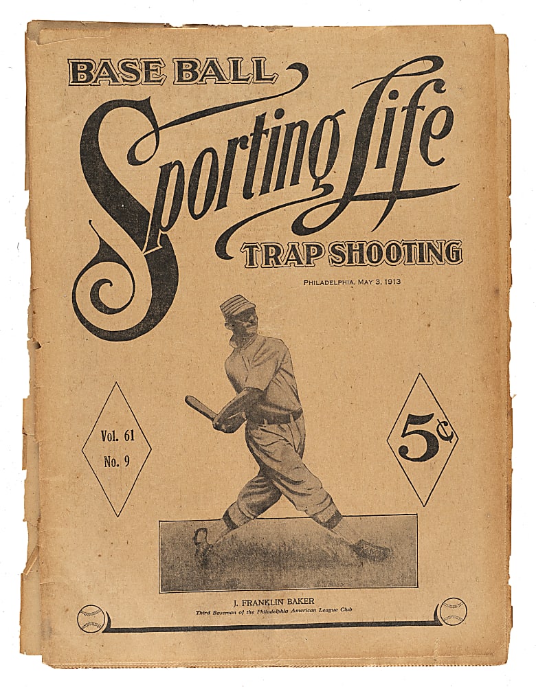 1913 Sporting Life Newspaper with Frank "Home Run" Baker