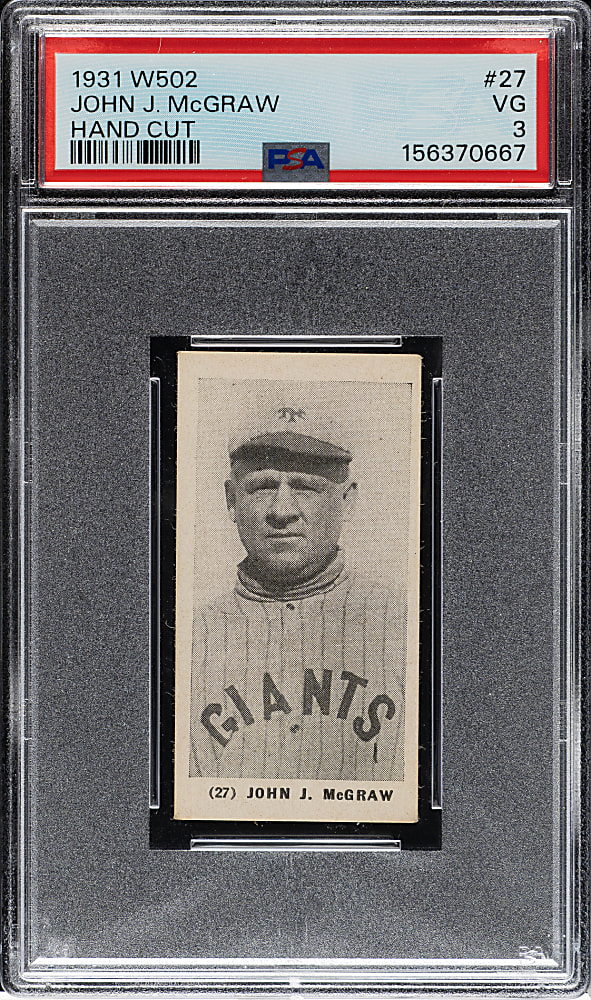 1931 W502 #27 John McGraw PSA VG 3