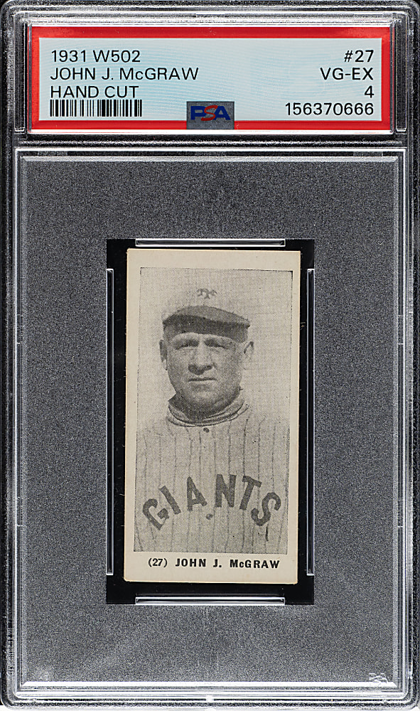 1931 W502 #27 John McGraw PSA VG-EX 4