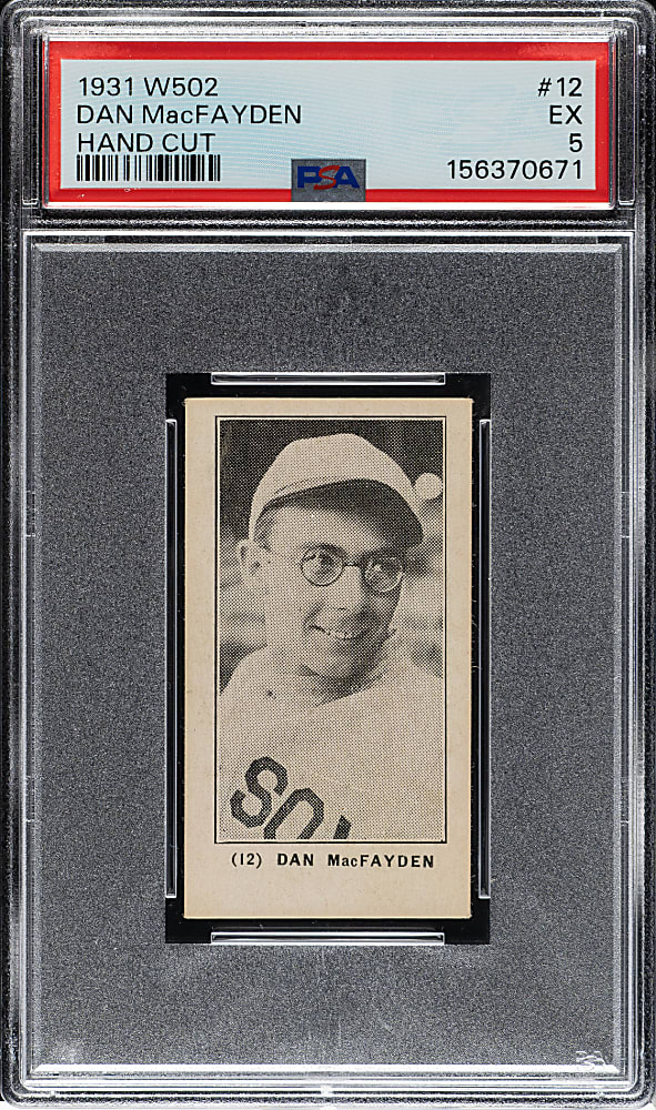 1931 W502 #12 Dan MacFayden PSA EX 5