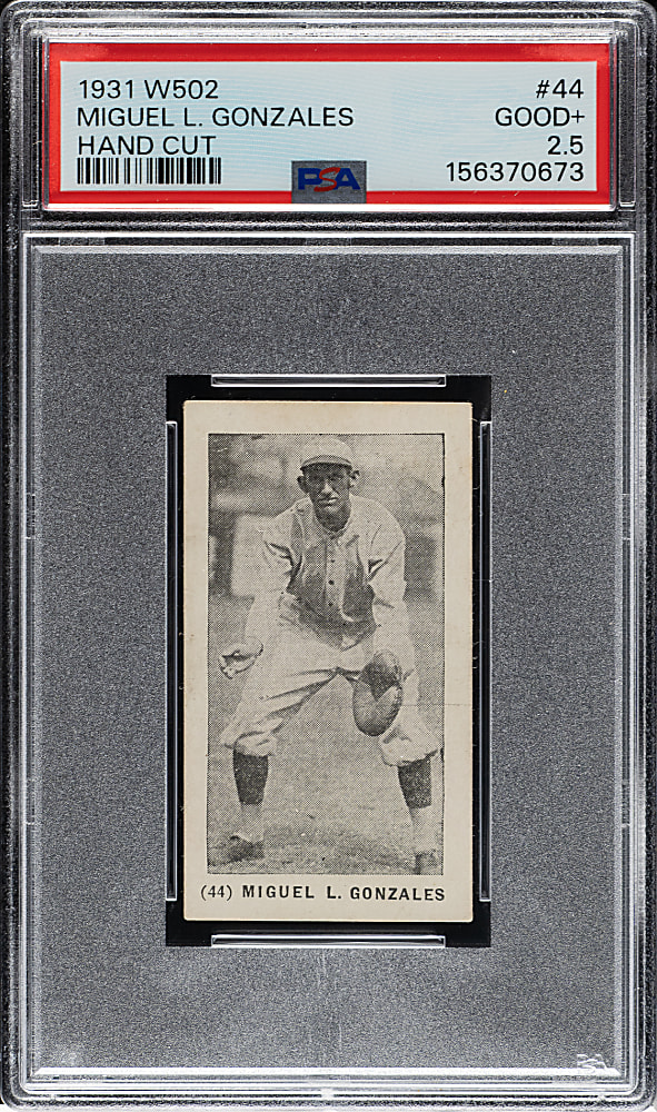1931 W502 #34 Miguel Gonzalez PSA GOOD+ 2.5