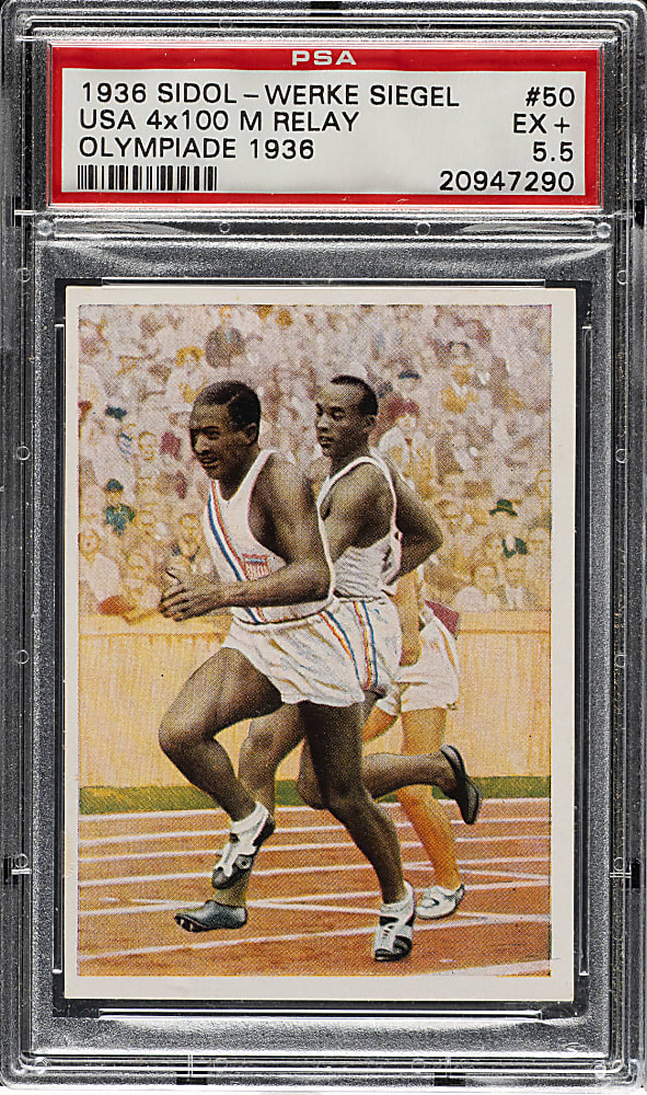 1936 Sidol-Werke Siegel Olympiade #50 Jesse Owens PSA EX+ 5.5