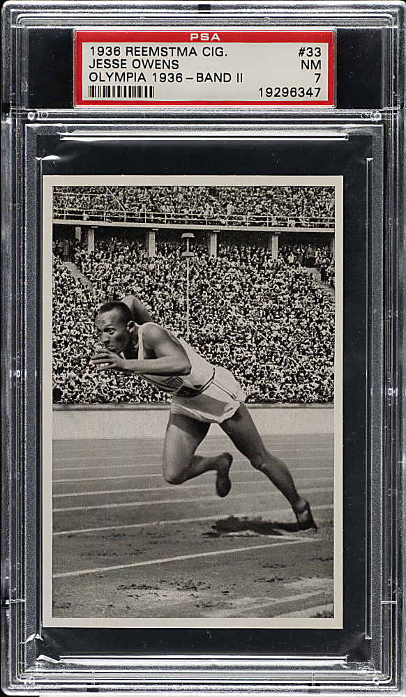 1936 Reemstma Cigarettes Olympia Band II #33 Jesse Owens PSA NM 7