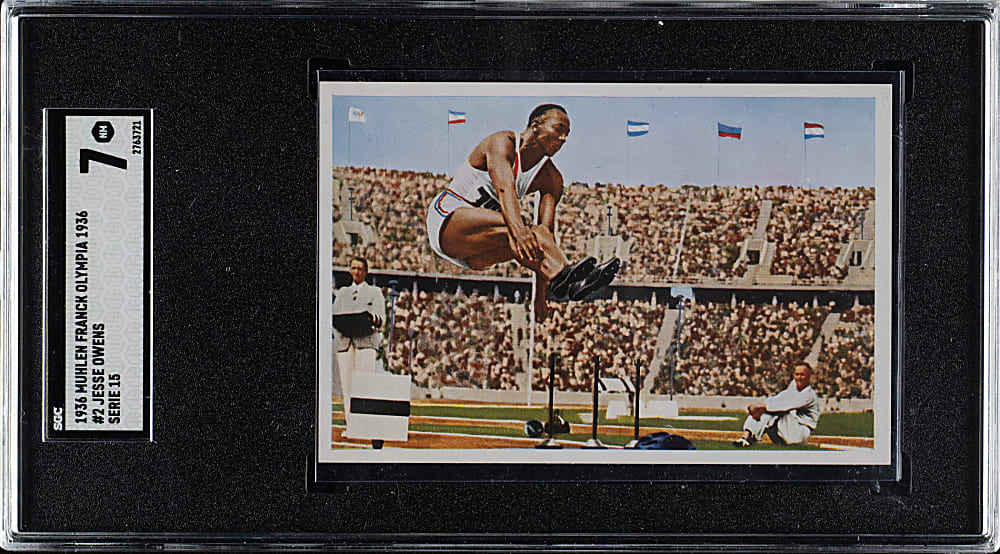 1936 Muhlen Franck Olympia Serie 15 #2 Jesse Owens SGC NM 7