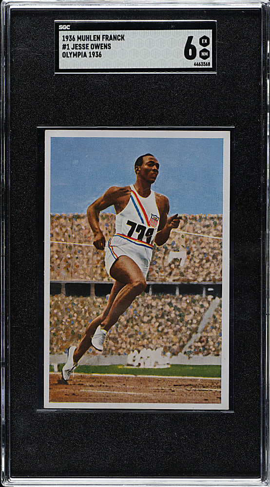 1936 Muhlen Franck Olympia #1 Jesse Owens SGC EX/NM 6