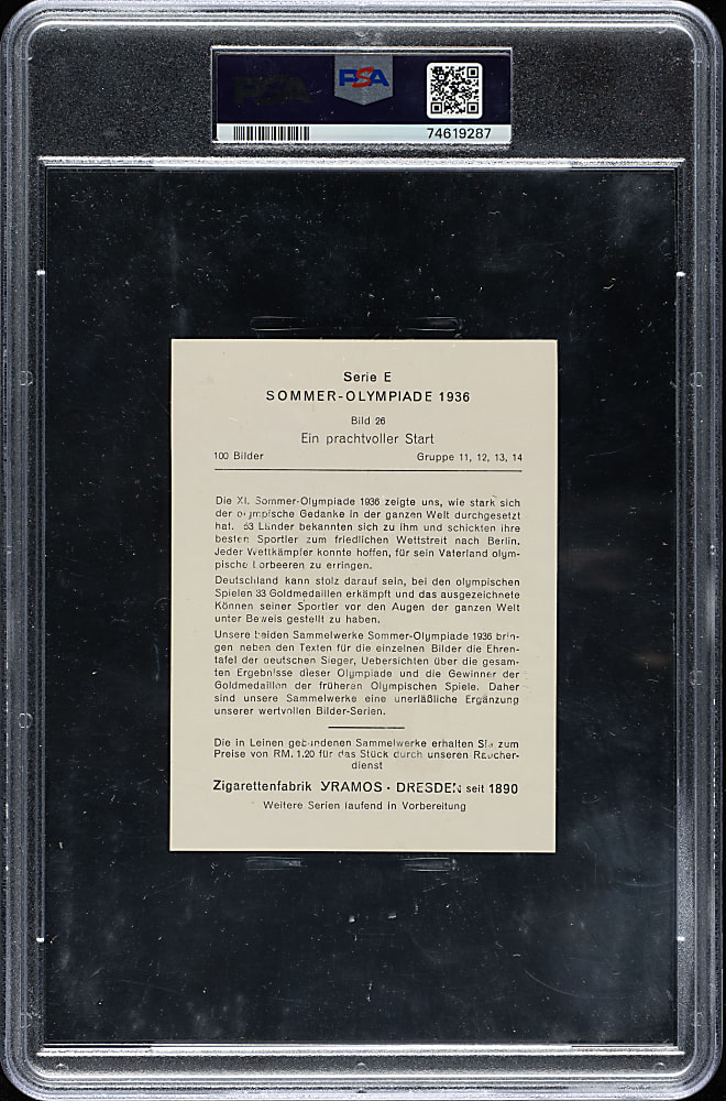 1936 Yramos Sommer Olympiade #26 Jesse Owens PSA FAIR 1.5