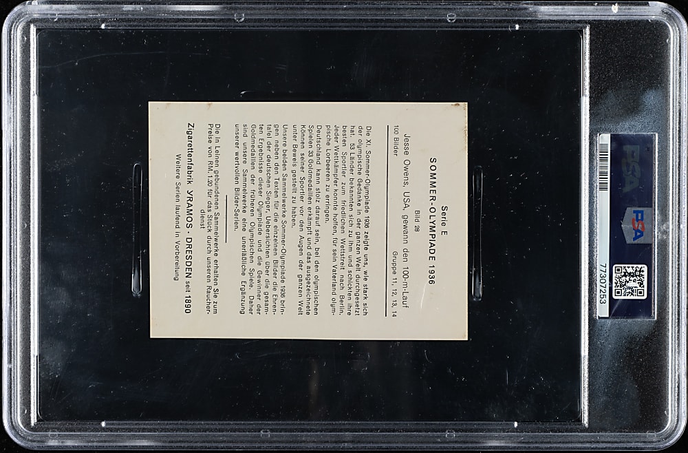 1936 Yramos Sommer Olympiade #28 Jesse Owens PSA GOOD 2