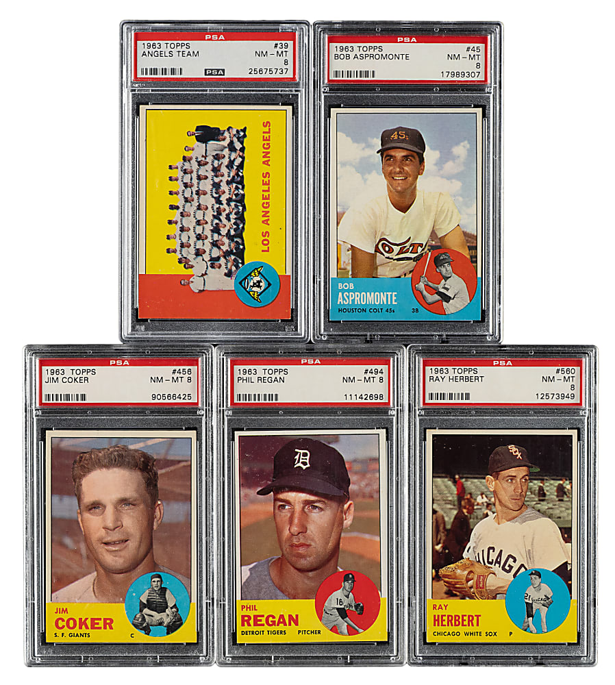 1963 Topps PSA NM-MT 8 Collection (5)