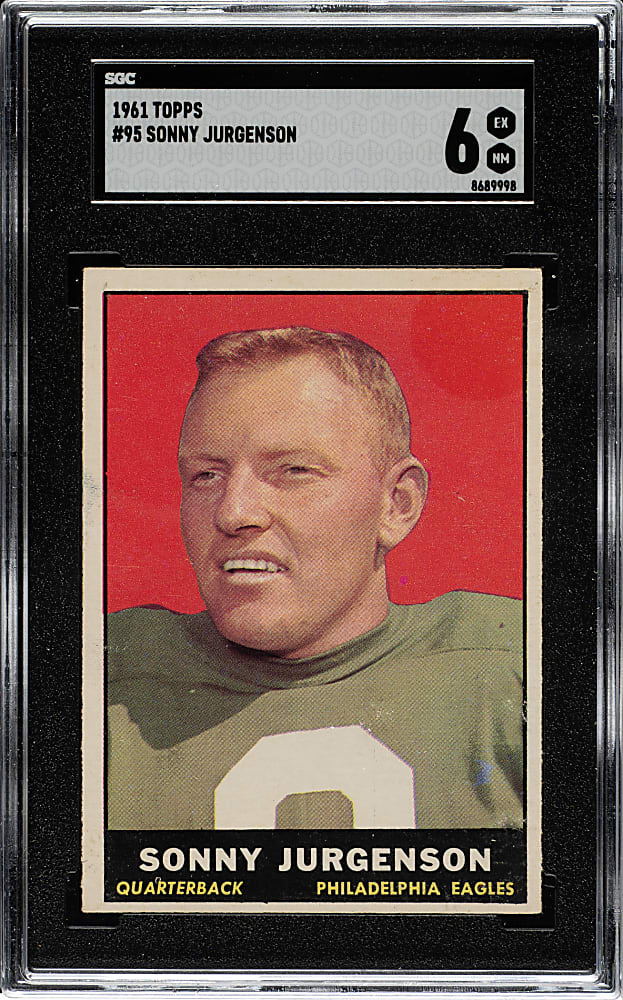 1961 Topps #95 Sonny Jurgenson SGC EX/NM 6