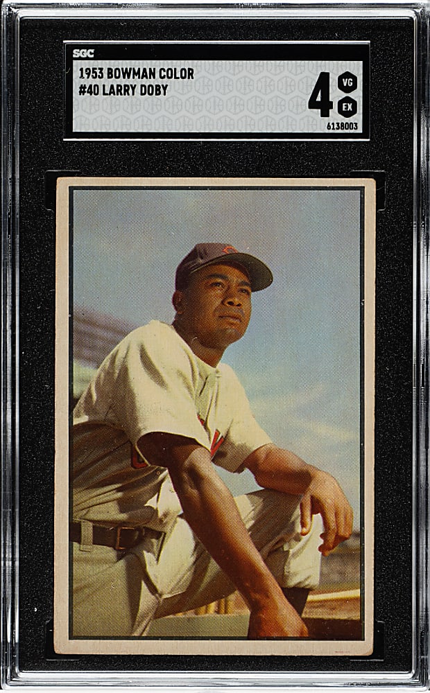 1953 Bowman Color #40 Larry Doby SGC VG/EX 4