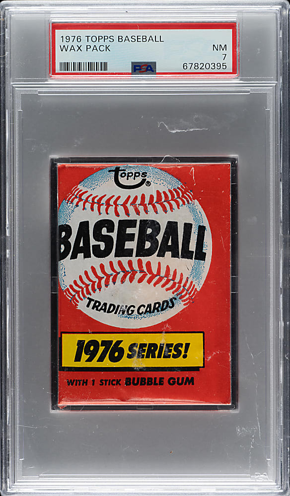 1976 Topps Unopened Wax Pack PSA NM 7